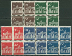 Bund 1966 Brandenburger Tor Bogenmarken 506/10 4er-Block Postfrisch - Ongebruikt