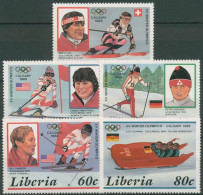 Liberia 1987 Olympia Winterspiele Calgary, Gewinner Sarajevo 1355/59 Postfrisch - Liberia