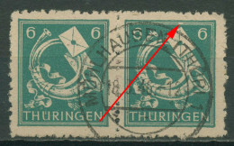 SBZ Thüringen Freimarke Mit Plattenfehler 95 AX Bu III Gestempelt - Other & Unclassified