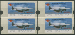 Indonesien 1996 ATM AIR SHOW Flugzeuge Automat 1, 4 Werte, 6.1e Postfrisch - Indonésie