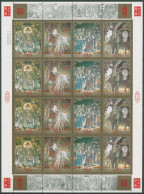 China 2001 Wandgemälde Im Yongle-Tempel 3240/43 ZD-Bogen Postfrisch (SG40297) - Blocs-feuillets