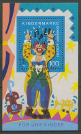 Bund 1993 Für Uns Kinder Clown Block 27 Mit TOP-Stempel (C98688) - Sonstige & Ohne Zuordnung