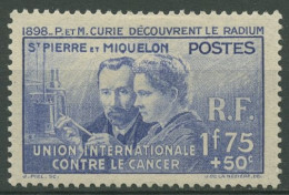 Saint-Pierre Et Miquelon 1938 Radium Marie Curie 169 Mit Falz, Haftstellen - Ungebraucht
