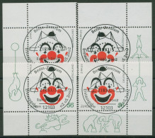 Bund 2002 Europa CEPT Zirkus Clown 2252 Alle 4 Ecken Mit TOP-ESST Berlin (E3411) - Used Stamps