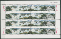 China 1998 Jingpo-See Wasserfall 2930/33 ZD-Bogen Postfrisch (SG8291) - Blokken & Velletjes