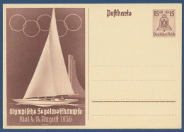 Dt. Reich 1936 Olympische Spiele Segeln Postkarte P 262 Ungebraucht (X40898) - Andere & Zonder Classificatie