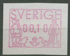 Schweden ATM 1991 Paar In Landestracht, Einzelwert Weiß. Papier ATM 1 Postfrisch - Timbres De Distributeurs [ATM]