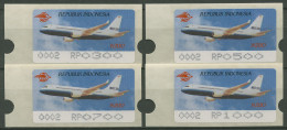 Indonesien 1996 ATM AIR SHOW Flugzeuge Automat 2, 4 Werte, 5.2e Postfrisch - Indonesia