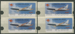 Indonesien 1996 ATM AIR SHOW Flugzeuge Automat 3, 4 Werte, 5.3e Postfrisch - Indonesien