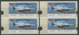 Indonesien 1996 ATM AIR SHOW Flugzeuge Automat 2, 4 Werte, 6.2e Postfrisch - Indonésie