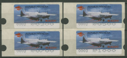 Indonesien 1996 ATM AIR SHOW Flugzeuge Automat 3, 4 Werte, 6.3e Postfrisch - Indonesien