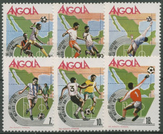 Angola 1986 Fußball-Weltmeisterschaft In Mexiko 739/44 Postfrisch - Angola