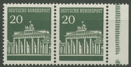 Bund 1966 Brandenburger Tor Aus MHB 507 Waag. Paar MHB Postfrisch - Nuevos