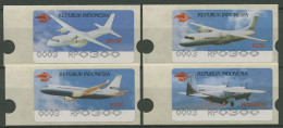 Indonesien 1996 ATM AIR SHOW Flugzeuge Automat 3 Satz 4 Werte, 3/6.3e Postfrisch - Indonésie