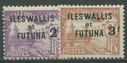 Wallis Und Futuna 1927 Portomarken 9/10 Mit Falz, Haftstellen - Impuestos