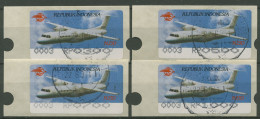 Indonesien 1996 ATM AIR SHOW Flugzeuge Automat 3, 4 Werte, 4.3e Gestempelt - Indonesia