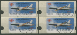 Indonesien 1996 ATM AIR SHOW Flugzeuge Automat 3, 4 Werte, 5.3e Gestempelt - Indonésie