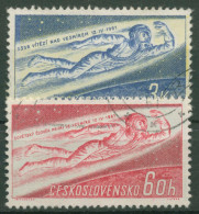 Tschechoslowakei 1961 Weltraumforschung Kosmonaut 1263/64 Gestempelt - Oblitérés