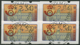 Schweden ATM 1992 Hauptpostamt Versandstellensatz, ATM 2 H S1 Gestempelt - Timbres De Distributeurs [ATM]