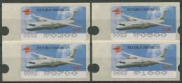 Indonesien 1996 ATM AIR SHOW Flugzeuge Automat 3, 4 Werte, 4.3e Postfrisch - Indonesien