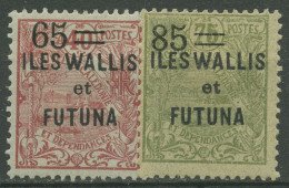 Wallis Und Futuna 1925 Marken Neukaled. Mit Aufdruck 41/42 Mit Falz, Haftstellen - Ongebruikt