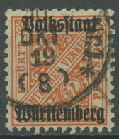 Württemberg Dienstmarken 1919 Mit Aufdruck 261 Gestempelt - Afgestempeld