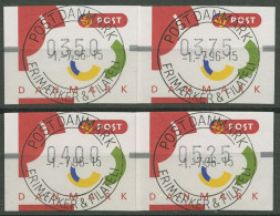 Dänemark ATM 1995 Segmente Portosatz ATM 3 S2 Gestempelt - Machine Labels [ATM]