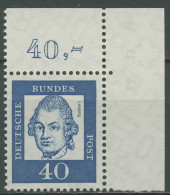 Bund 1961 Bedeutende Deutsche Bogenmarken 355 X P OR Ecke 2 Postfrisch - Unused Stamps