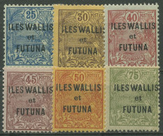 Wallis Und Futuna 1920 Marken Neukaled. M. Aufdr. 8/9,11/14 Mit Falz Haftstellen - Nuovi