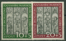 Bund 1951 700 Jahre Marienkirche Lübeck 139/40 Postfrisch, Geprüft - Nuovi
