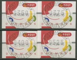 Dänemark ATM 1995 Segmente Portosatz ATM 2 S2 Gestempelt - Machine Labels [ATM]