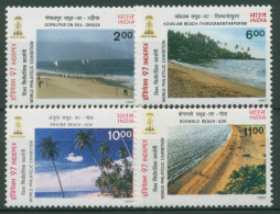 Indien 1997 IDEPEX Strand & Meer 1558/61 Postfrisch - Neufs