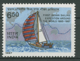 Indien 1987 Erste Indische Weltumseglung Segelschiff 1079 Postfrisch - Ungebraucht