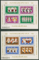 Rumänien 1981 INTEREUROPA Tanz Tanzgruppen Block 178/79 Postfrisch (C92008) - Blocks & Kleinbögen