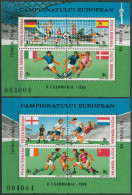 Rumänien 1988 Fußball-EM'88 In Deutschland Block 241/42 Postfrisch (C92240) - Blokken & Velletjes