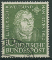 Bund 1952 Martin Luther, Tagung Lutherischer Weltbund 149 Gestempelt - Gebraucht