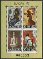 Rumänien 1993 Europa CEPT Zeitgenössiche Kunst Block 282 Postfrisch (C92220) - Blocks & Kleinbögen