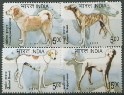Indien 2005 Einheimische Hunderassen 2070/73 Postfrisch - Unused Stamps