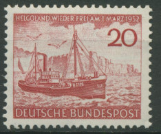 Bund 1952 Rückgabe Der Insel Helgoland 152 Postfrisch - Unused Stamps