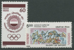 Indien 1988 Sport Olympische Gesellschaft 1180/81 Postfrisch - Nuovi