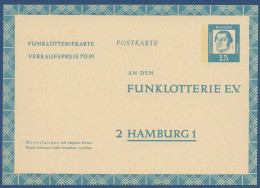 Bund 1963 Martin Luther Funklotterie-Postkarte FP 10 Ungebraucht (X41054) - Postkarten - Ungebraucht