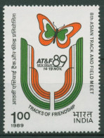 Indien 1989 Leichtathletik-Sportfest Neu-Delhi Schmetterling 1243 Postfrisch - Nuovi