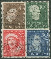 Bund 1951 Wohlfahrt: Helfer Der Menschheit 143/46 Mit TOP-Stempel - Used Stamps