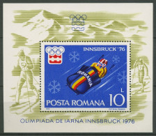 Rumänien 1976 Olympische Spiele Innsbruck Bob Block 128 Postfrisch (C92054) - Blocks & Sheetlets