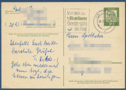 Bund 1961 Bedeutende Deutsche Dürer Postkarte P 60 Gebraucht (X41048) - Cartes Postales - Neuves