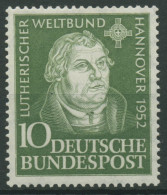 Bund 1952 Martin Luther, Tagung Lutherischer Weltbund 149 Mit Falz - Unused Stamps