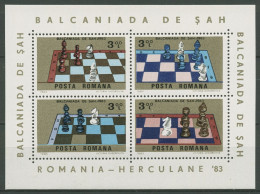 Rumänien 1984 Schach-Balkaniade Block 201 Postfrisch (C63340) - Blocs-feuillets
