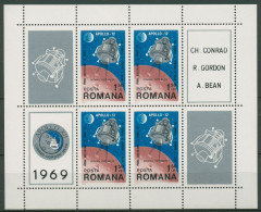 Rumänien 1969 Apollo 12 Mondlandung Block 74 Postfrisch (C93075) - Blocs-feuillets