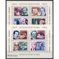 Rumänien 1983 INTEREUROPA Wissenschaftler Block 193/94 Postfrisch (C91995) - Blocs-feuillets