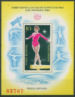 Rumänien 1984 Olympische Sommerspiele Los Angeles Block 204 Postfrisch (C93060) - Blocks & Sheetlets